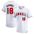 LA.Angels #18 Nolan Schanuel Player White Limited Elite Fdoa Stitched Home Jerseys