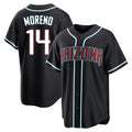 A.Diamondbacks #14 Gabriel Moreno Player Black Home Game Gdoa Stitched Jerseys