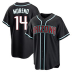 A.Diamondbacks #14 Gabriel Moreno Player Black Home Game Gdoa Stitched Jerseys