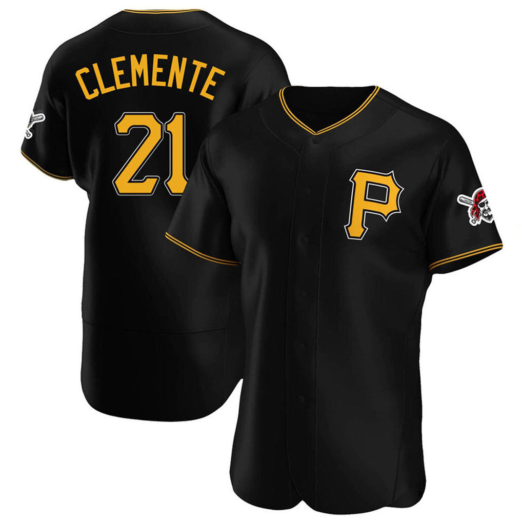 P.Pirates #21 Roberto Clemente Player Black Alternate 2025 Home Limited Elite Fdoa Stitched Jerseys