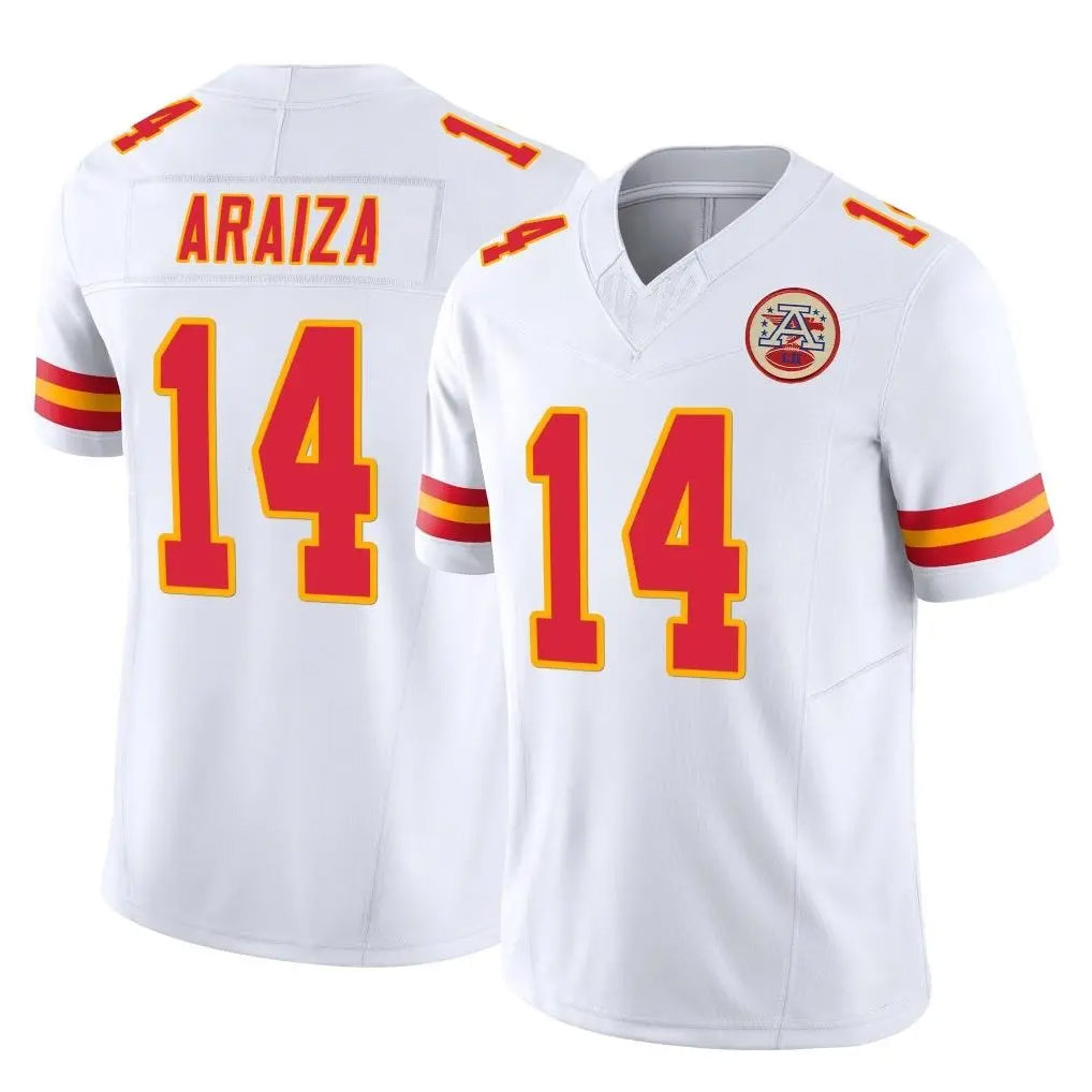 KC.Chiefs #14 Matt Araiza Player White Limited Vapor F.U.S.E. Home Game Gdoa Stitched Jerseys