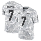 S.Seahawks #7 Uchenna Nwosu Player Arctic Camo Limited Salute To Service Home Game Gdoa Stitched Jerseys