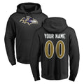 Custom B.Ravens Black Pullover Hoodie Any Name & Numbers Gdoa Stitched Jerseys