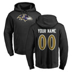 Custom B.Ravens Black Pullover Hoodie Any Name & Numbers Gdoa Stitched Jerseys