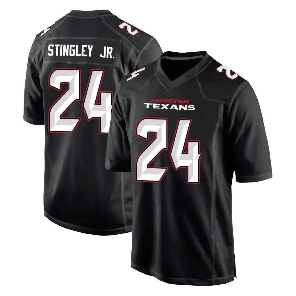 H.Texans #24 Derek Stingley Jr. Player Carbon Black Fashion Home Game Gdoa Stitched Jerseys
