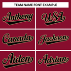 Custom Crimson Black-Khaki Classic Style Authentic Baseball Jersey