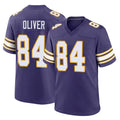 M.Vikings #84 Josh Oliver Player Purple Classic Home Game Gdoa Stitched Jerseys