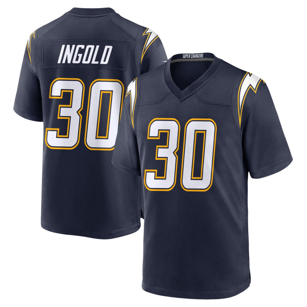 LA.Chargers #30 Alec Ingold Player Navy Alternate Home Game Gdoa Stitched Jerseys