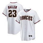 A.Diamondbacks #23 Zac Gallen Player White Home Game Gdoa Stitched Jerseys