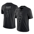 D.Cowboys #7 Rashan Gary Player Black Limited Reflective Home Game Gdoa Stitched Jerseys