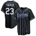 LA.Dodgers #23 Kyle Tucker Player Black Carbon Limited Home Fdoa Stitched Jerseys