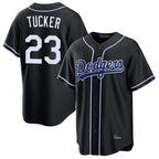 LA.Dodgers #23 Kyle Tucker Player Black Carbon Limited Home Fdoa Stitched Jerseys