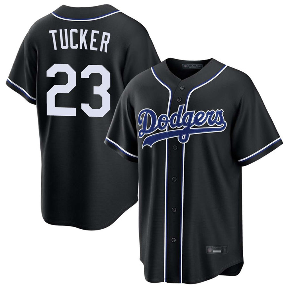 LA.Dodgers #23 Kyle Tucker Player Black Carbon Limited Home Fdoa Stitched Jerseys