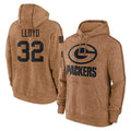 GB.Packers #32 MarShawn Lloyd Player Brown Salute to Service Hoodies Limited Game Gdoa Stitched Jerseys