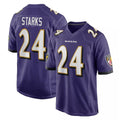 B.Ravens #24 Malaki Starks Player Purple Home Game Gdoa Stitched Jerseys