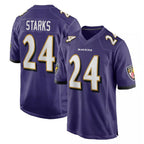 B.Ravens #24 Malaki Starks Player Purple Home Game Gdoa Stitched Jerseys