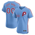 Custom P.Phillies Light Blue Limited Elite Home Game Any Name & Number Gdoa Stitched Jerseys