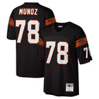 C.Bengals #78 Anthony Munoz Player Black Mitchell & Ness Legacy Replica Gdoa Stitched Jerseys
