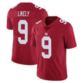 NY.Giants #9 Lsaiah Likely Player Red Limited Vapor Untouchable Home Game Gdoa Stitched Jerseys