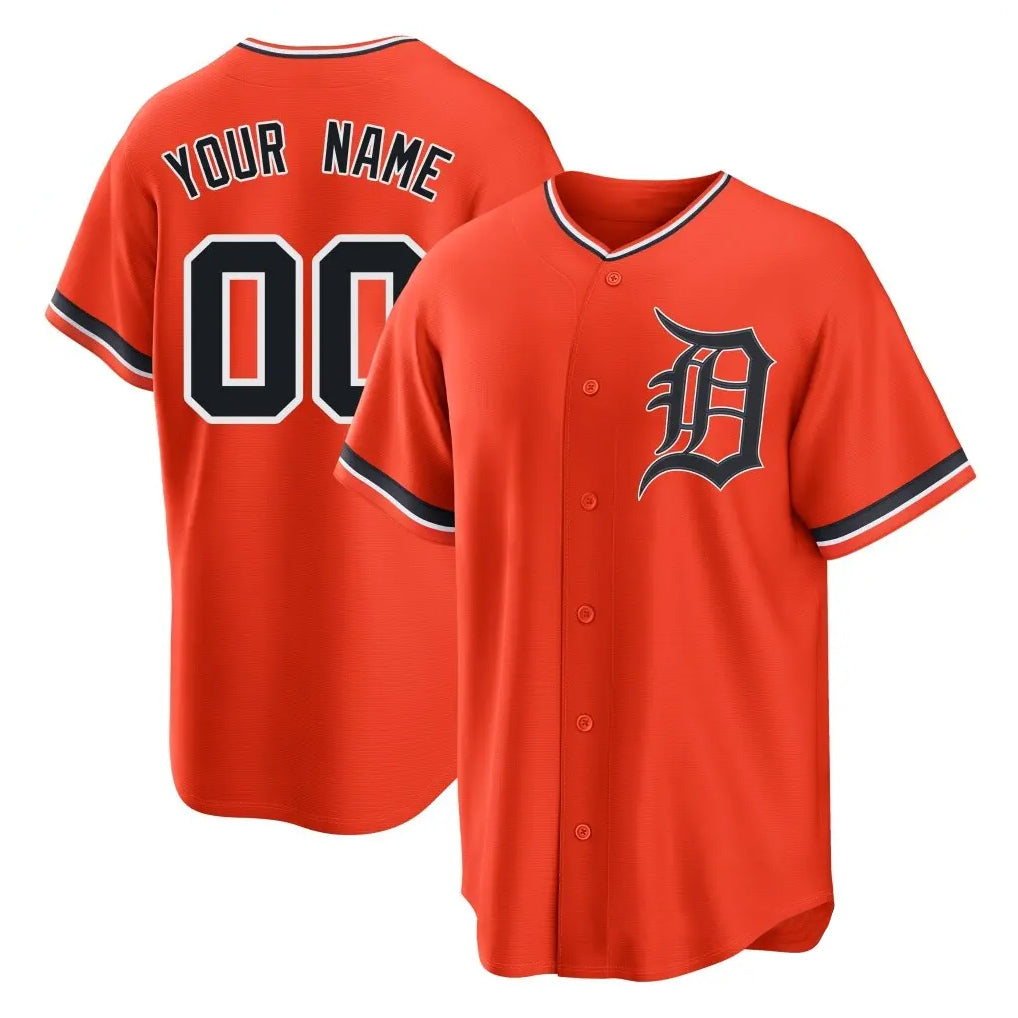 Custom D.Tigers Orange Home Game Any Name & Number Gdoa Stitched Jerseys