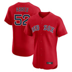B.Red Sox #52 Wilyer Abreu Player Red Limited Elite Home Game Gdoa Stitched Jerseys