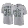 P.Eagles #35 Michael Carter II Player Gray Atmosphere Fashion Home Game Gdoa Stitched Jerseys
