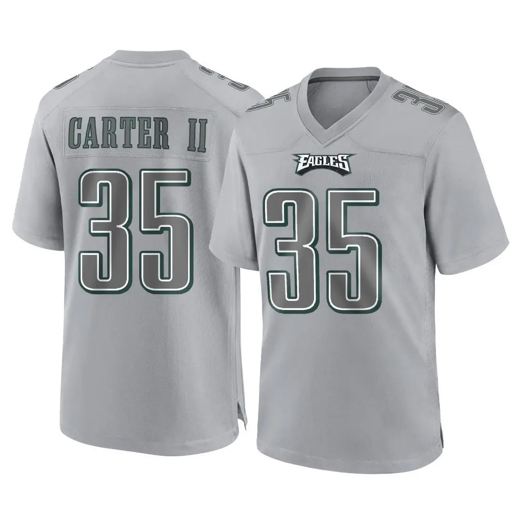 P.Eagles #35 Michael Carter II Player Gray Atmosphere Fashion Home Game Gdoa Stitched Jerseys