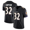 B.Ravens #32 Trenton Simpson Player Black Vapor Untouchable Limited Home Game Gdoa Stitched Jerseys