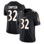 B.Ravens #32 Trenton Simpson Player Black Vapor Untouchable Limited Home Game Gdoa Stitched Jerseys