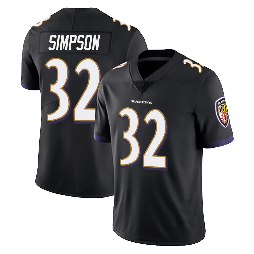B.Ravens #32 Trenton Simpson Player Black Vapor Untouchable Limited Home Game Gdoa Stitched Jerseys