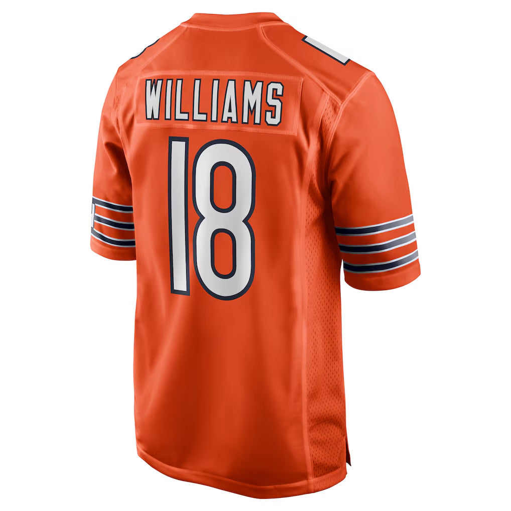 C.Bears #18 Caleb Williams Player Orange Home Game Gdoa Stitched Jerseys