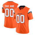 Custom D.Broncos Orange Vapor F.U.S.E. Limited Home Game Any Name & Numbers Gdoa Stitched Jerseys