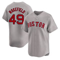 B.Red Sox #49 Tim Wakefield Player Gray Road Limited Home Game Gdoa Stitched Jerseys