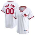 Custom C.Reds White Cooperstown Collection Limited T-shirt Home Any Name & Number Gdoa Stitched Jerseys