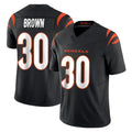 C.Bengals #30 Chase Brown Player Black Vapor F.U.S.E. Limited Home Game Gdoa Stitched Jerseys