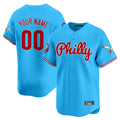 Custom P.Phillies Light Blue Phillies & Eagles Vapor Premier Limited Any Name & Number Gdoa Stitched Jerseys