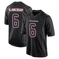 H.Texans #6 Reed Blankenship Player Black Fashion Home Game Gdoa Stitched Jerseys