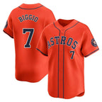 H.Astros #7 Craig Biggio Player Orange Home Limited Gdoa Stitched Jerseys
