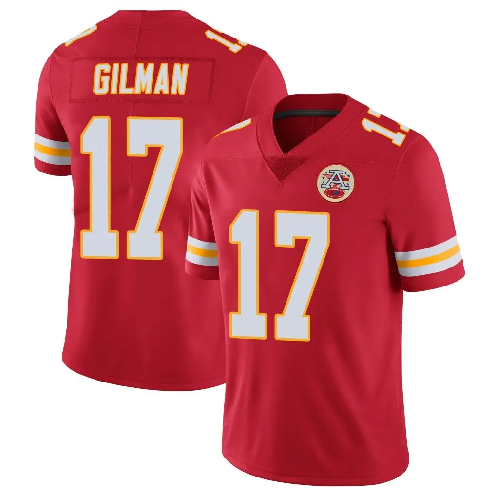 KC.Chiefs #17 Alohi Gilman Player Red Limited Vapor Untouchable Home Game Gdoa Stitched Jerseys