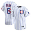 C.Cubs #6 Matt Shaw Player White Limited Home Game Gdoa Stitched Jerseys