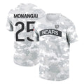 C.Bears #25 Kyle Monangai Player Arctic Camo Salute to Service Performance T-Shirt Limited Gdoa Stitched Jerseys