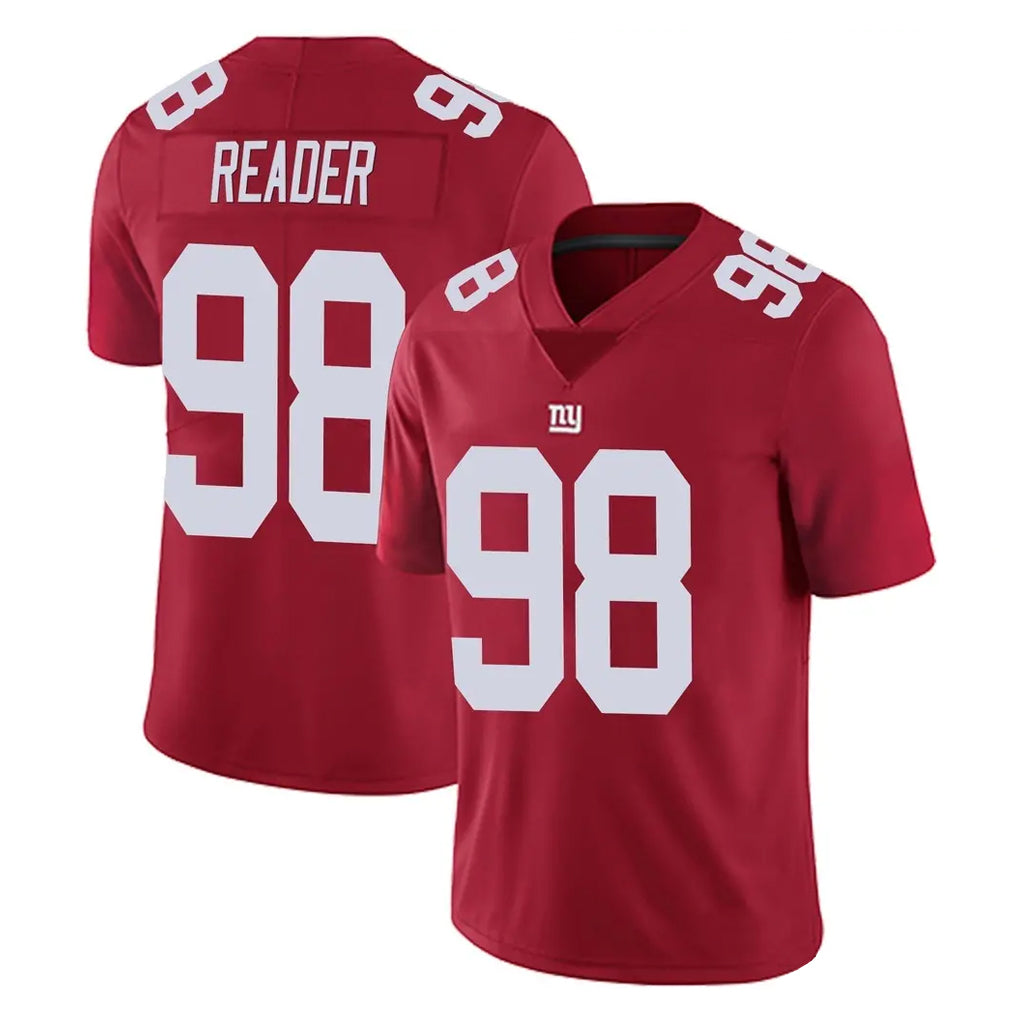 NY.Giants #98 DJ Reader Player Red Limited Vapor Untouchable Home Game Gdoa Stitched Jerseys