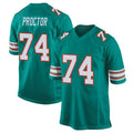 M.Dolphins #74 Kadyn Proctor Player Aqua Alternate Home Game Gdoa Stitched Jerseys