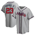 A.Braves #23 Michael Harris II player Gray Replica Road Stitched Jerseys
