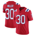 NE.Patriots #30 Jam Miller Player Red Vapor Untouchable Home Game Gdoa Stitched Jerseys