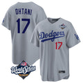 LA.Dodgers #17 Shohei Ohtani Player Gray World Series Game Home Fdoa Stitched Jerseys