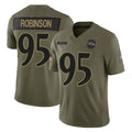 B.Ravens #95 Tavius Robinson Player Olive Salute To Service Limited Home Game Gdoa Stitched Jerseys