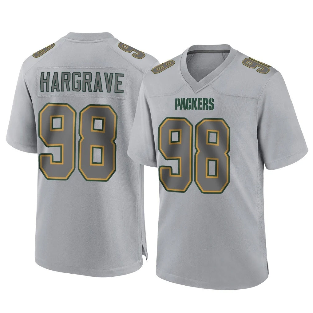 GB.Packers #98 Javon Hargrave Player Gray Atmosphere Fashion Home Game Gdoa Stitched Jerseys