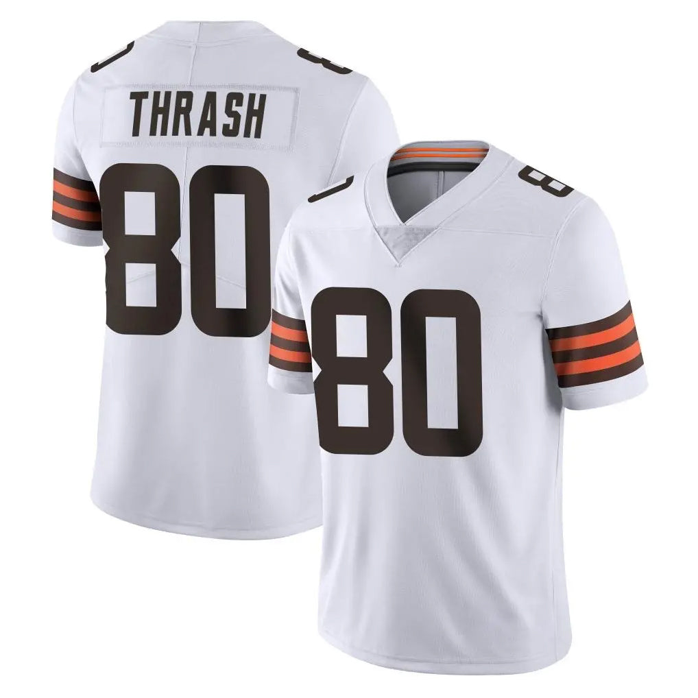 C.Browns #80 Jamari Thrash Player White Vapor Untouchable Limited Home Game Gdoa Stitched Jerseys