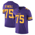 M.Vikings #75 Brian O'Neill Player Purple Limited Color Rush Home Game Gdoa Stitched Jerseys